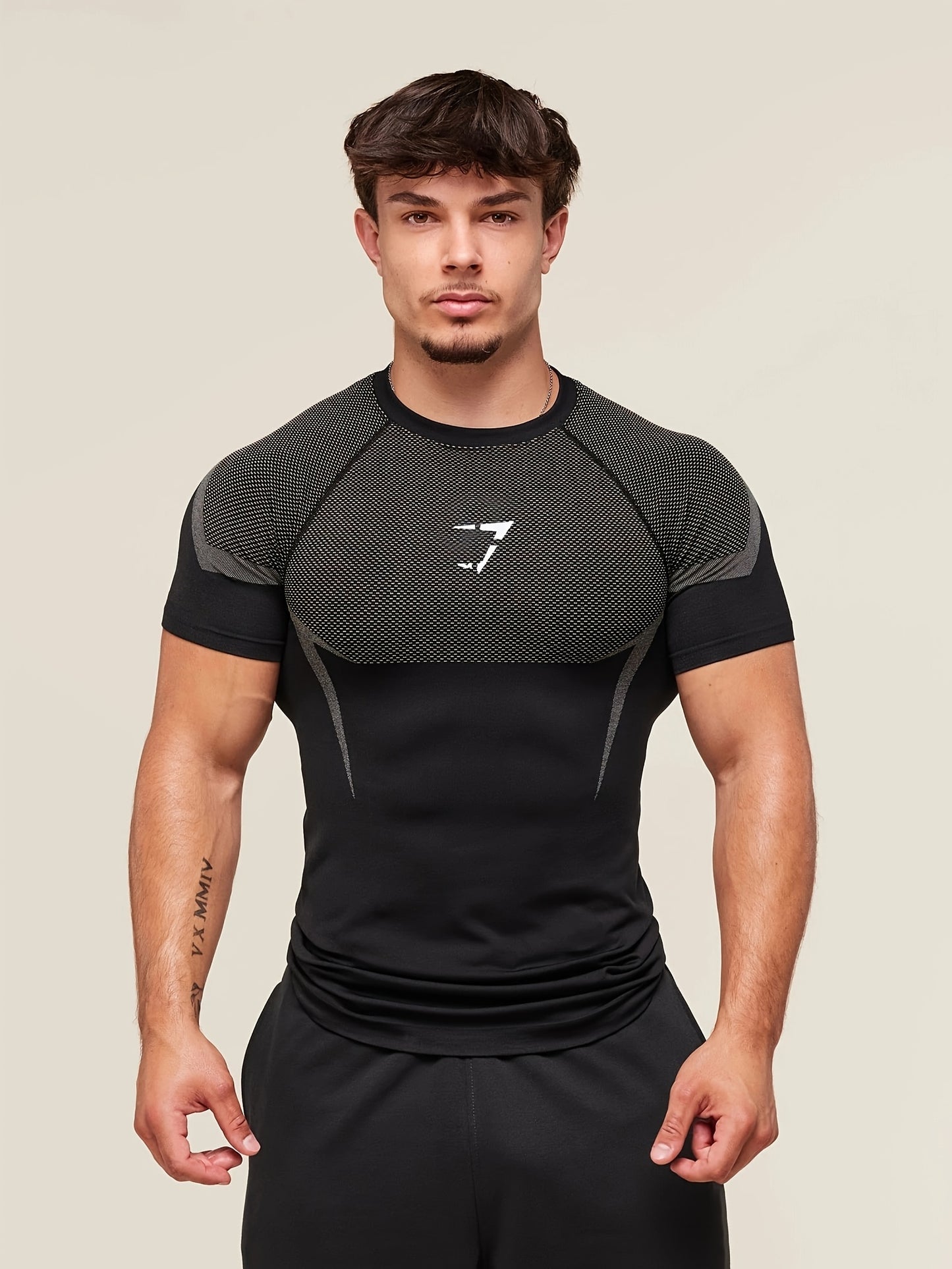 Men'S & Women'S Athletic Compression T-Shirt - Stretchy Workout Tee for Gym, Running, Cycling, Basketball - Non-See-Through Quick-Dry Shirt with Round Neck - All-Season Fitness Top for Training, Yoga, Casual Outfits - Ideal f