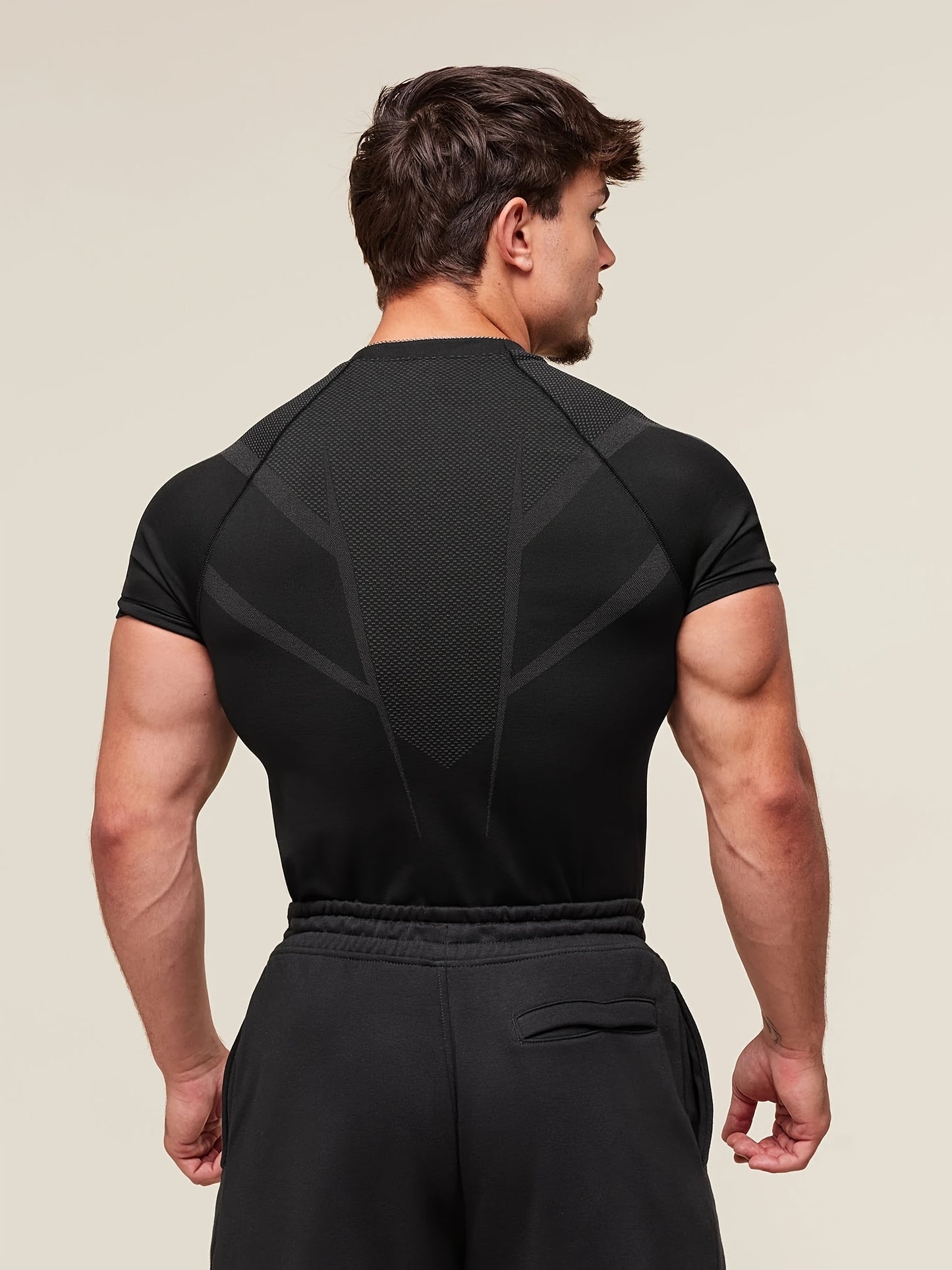 Men'S & Women'S Athletic Compression T-Shirt - Stretchy Workout Tee for Gym, Running, Cycling, Basketball - Non-See-Through Quick-Dry Shirt with Round Neck - All-Season Fitness Top for Training, Yoga, Casual Outfits - Ideal f