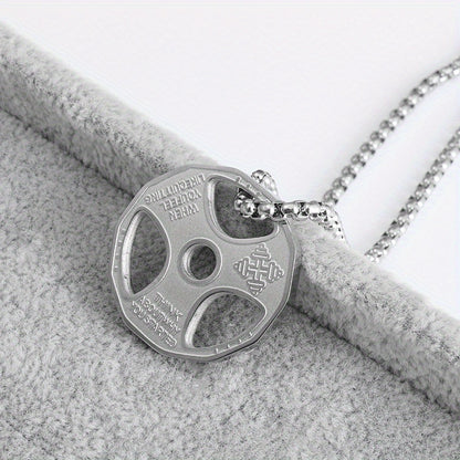 Collar colgante disco gym